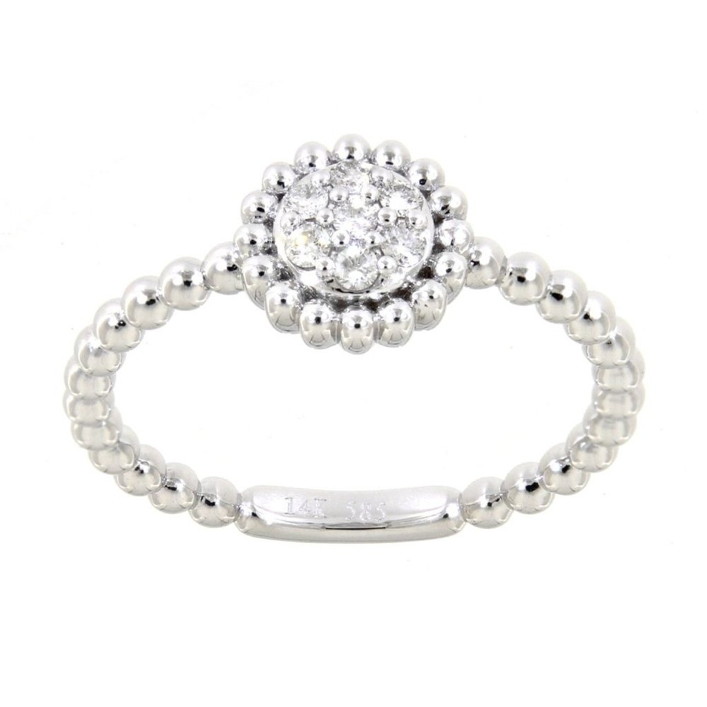 Cluster Diamond Full Eternity Fancy Ring Fine Jewelry White Gold